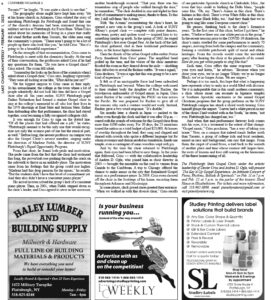 "Taking Them Home," Lake Champlain Weekly (page 6)