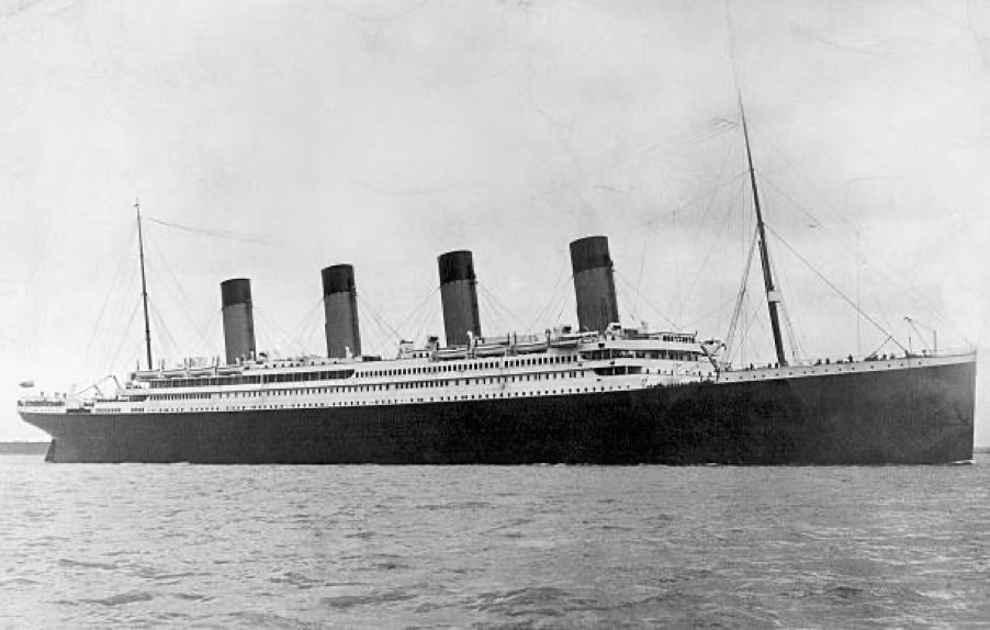 The Titanic leaves Southampton, England on April 10, 1912. (AP)